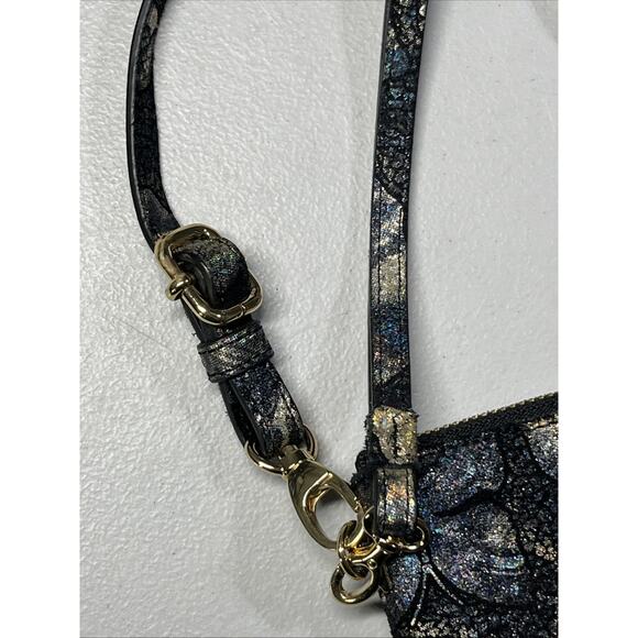 Lodis Butterfly Leather Crossbody Wallet Purse Wristlet Black Iridescent - Picture 8 of 12